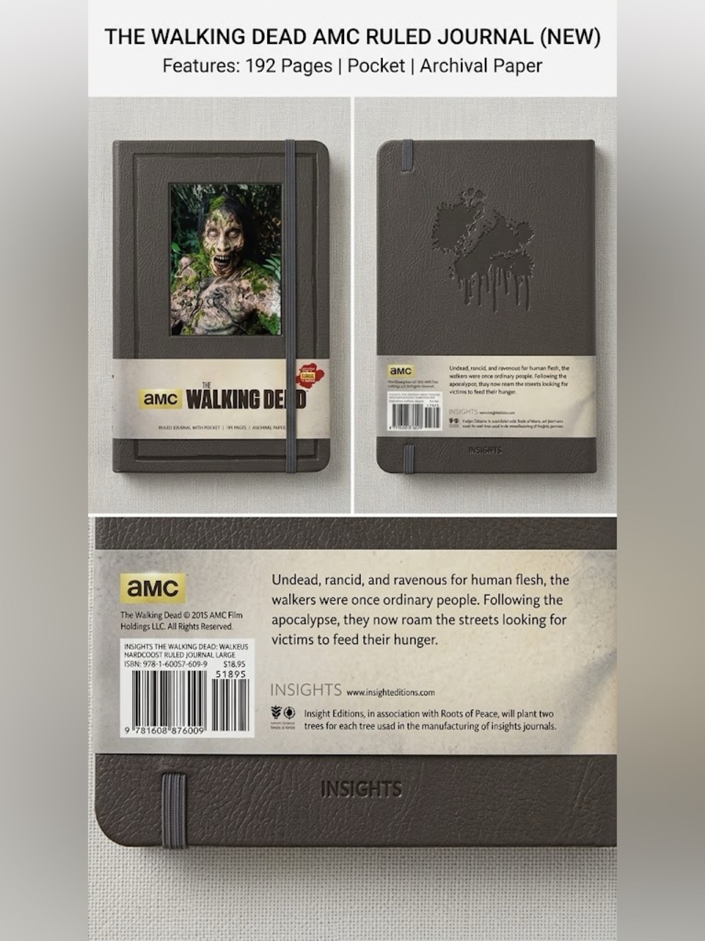 The Walking Dead Ruled Journal with pockets